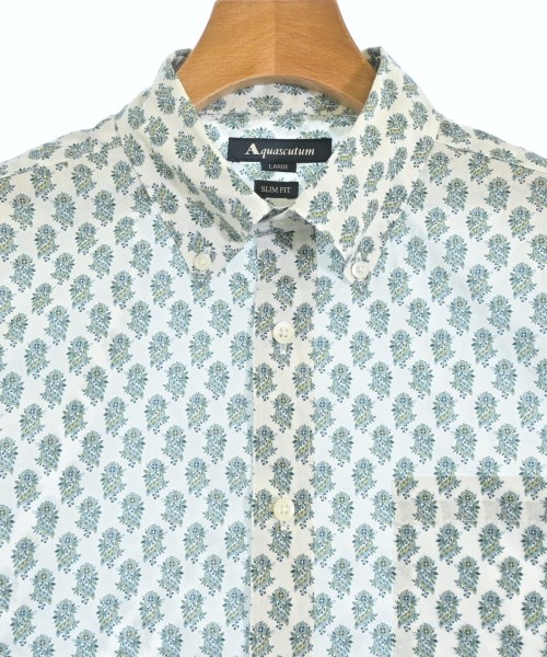 AQUASCUTUM（アクアスキュータム）カジュアルシャツ 白 サイズ:L メンズ/2200654114087