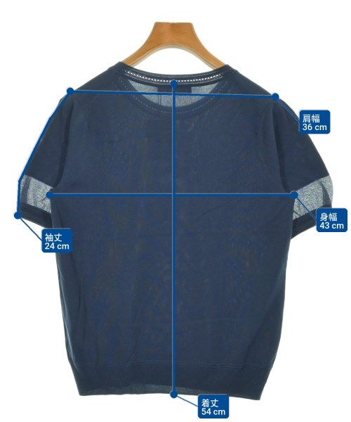 AQUASCUTUM（アクアスキュータム）ニット・セーター 紺 サイズ:8(L位) レディース/2200702316012