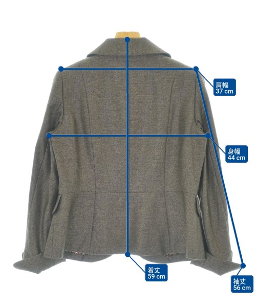 AQUASCUTUM（アクアスキュータム）テーラードジャケット 茶 サイズ:-(M位) レディース/2200699811019