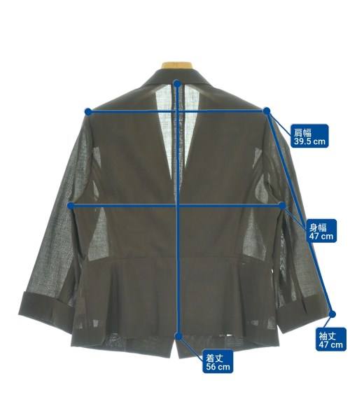 AQUASCUTUM（アクアスキュータム）テーラードジャケット 茶 サイズ:-(M位) レディース/2200699811033