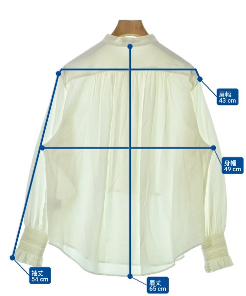 AQUASCUTUM（アクアスキュータム）カジュアルシャツ 白 サイズ:M レディース/2200707138084