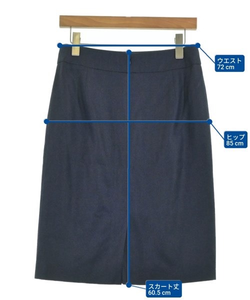 AQUASCUTUM（アクアスキュータム）ひざ丈スカート 紺 サイズ:10(L位) レディース/2200659839046