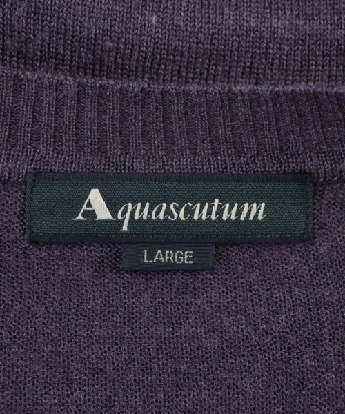 AQUASCUTUM（アクアスキュータム）ニット・セーター 紫 サイズ:L メンズ/2200661361047