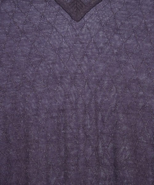 AQUASCUTUM（アクアスキュータム）ニット・セーター 紫 サイズ:L メンズ/2200661361047