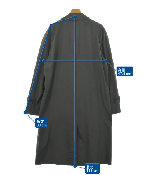 AQUASCUTUM（アクアスキュータム）ステンカラーコート 黒 サイズ:-(XL位) メンズ/2200728814134