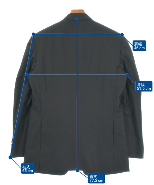 AQUASCUTUM（アクアスキュータム）テーラードジャケット 黒 サイズ:96A7(L位) メンズ/2200737326048