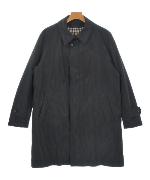 AQUASCUTUM(アクアスキュータム)ステンカラーコート 黒 サイズ:36(XS位)/2200690927122