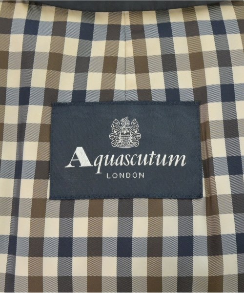 AQUASCUTUM（アクアスキュータム）ステンカラーコート 黒 サイズ:36(XS位) メンズ/2200690927122