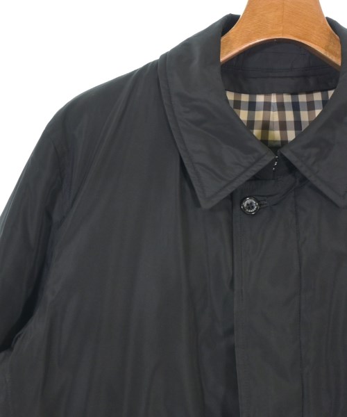 AQUASCUTUM（アクアスキュータム）ステンカラーコート 黒 サイズ:36(XS位) メンズ/2200690927122