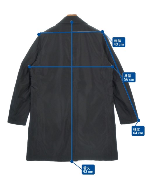 AQUASCUTUM（アクアスキュータム）ステンカラーコート 黒 サイズ:36(XS位) メンズ/2200690927122