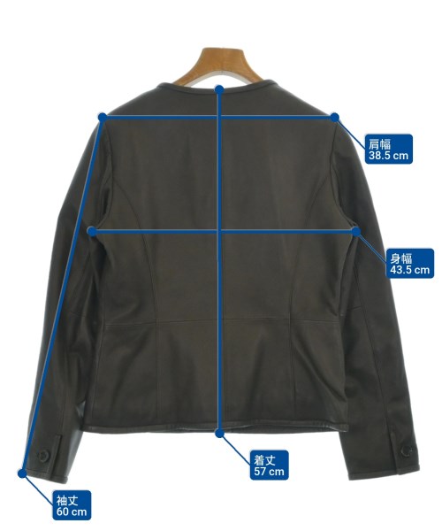 PAUL STUART（ポールスチュアート）ライダース 茶 サイズ:8(L位) レディース/2200659273055