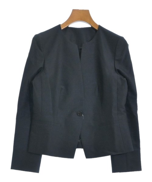 PAUL STUART(ポールスチュアート)ノーカラージャケット 紺 サイズ:4(M位)/2200670709021