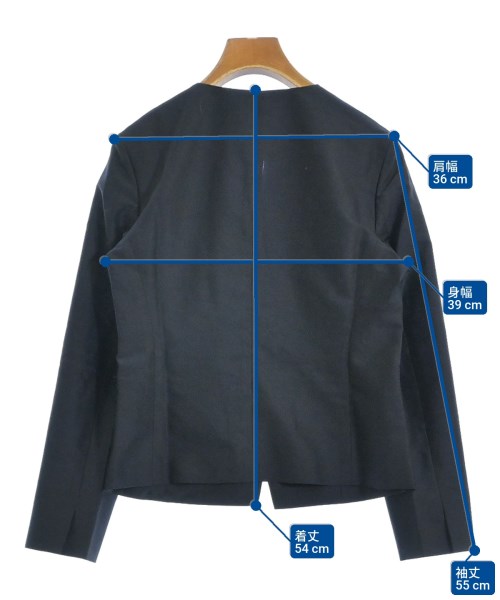 PAUL STUART（ポールスチュアート）ノーカラージャケット 紺 サイズ:4(M位) レディース/2200670709021