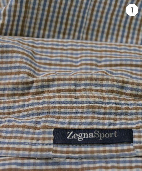 Zegna Sport（ゼニア　スポーツ）カジュアルシャツ 青 サイズ:XS メンズ/2200637574013