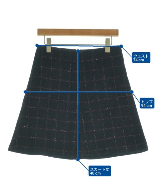 RED VALENTINO（ヴァレンティノレッド）ミニスカート 紺 サイズ:40(M位) レディース/2200644382021