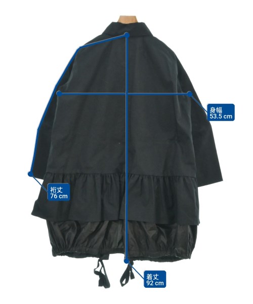 RED VALENTINO（ヴァレンティノレッド）ステンカラーコート 黒 サイズ:38(S位) レディース/2200601317011