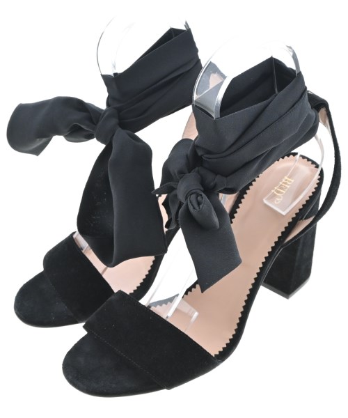 RED VALENTINO(ヴァレンティノレッド)サンダル 黒 サイズ:40.5(27cm位)/2200660561035