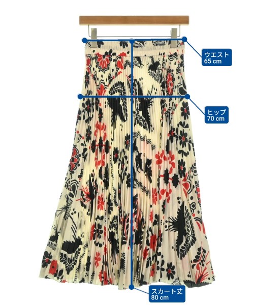 RED VALENTINO（ヴァレンティノレッド）ひざ丈スカート 白 サイズ:40(M位) レディース/2200672911644