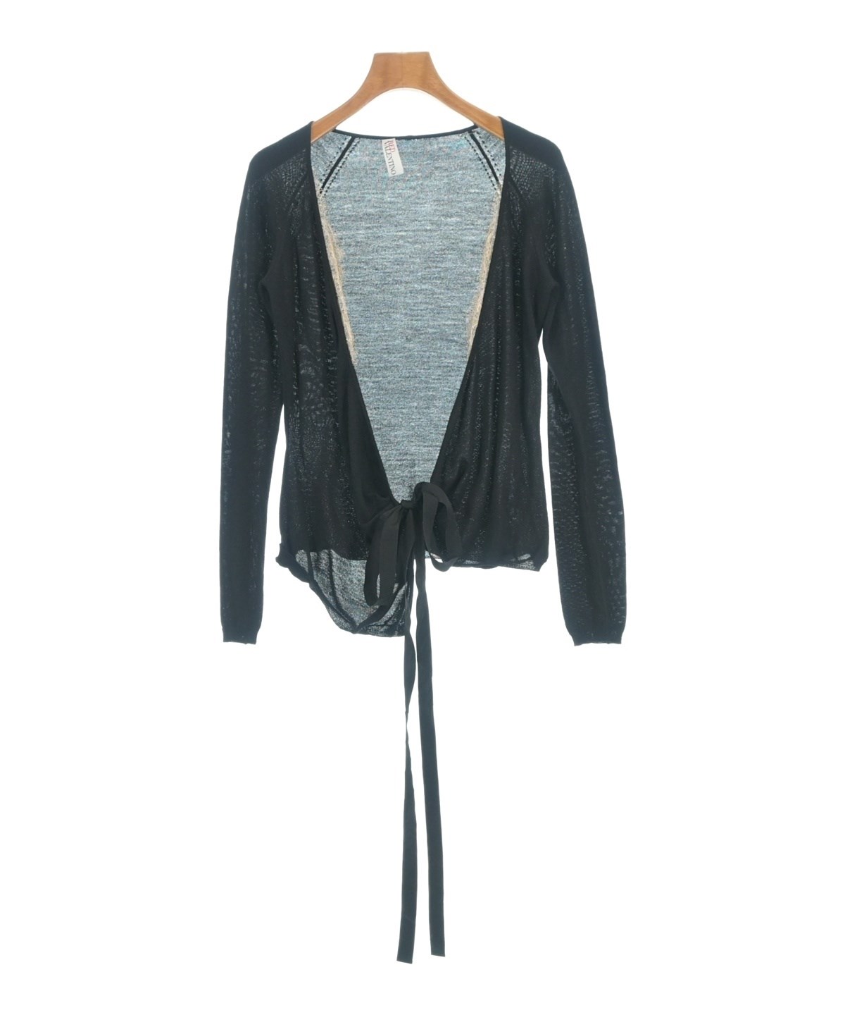 【ヒメコ】RED VALENTINO カーディガン クリーム S 七分袖 RED VALENTINO（ヴァレンティノレッド）カーディガン 黒 サイズ:-(S位