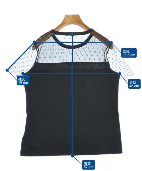 RED VALENTINO（ヴァレンティノレッド）Tシャツ・カットソー 黒 サイズ:XS レディース/2200705829014
