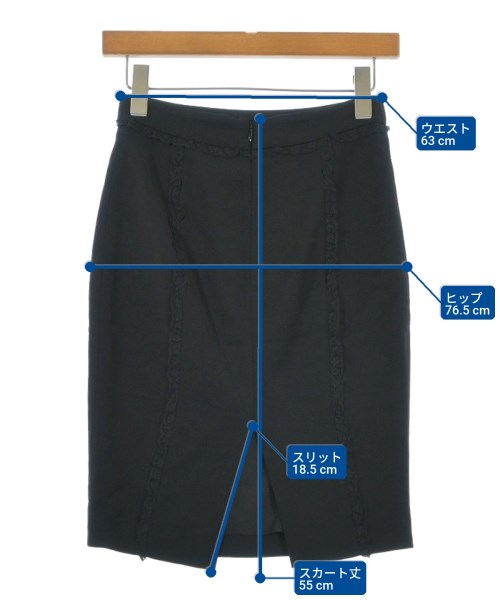 RED VALENTINO（ヴァレンティノレッド）ひざ丈スカート 黒 サイズ:38(S位) レディース/2200683413175