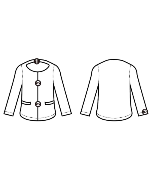 RENA LANGE（レナ　ランゲ）ノーカラージャケット 紺 サイズ:44(L位) レディース/2200606354028