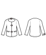 RENA LANGE（レナ　ランゲ）ノーカラージャケット 紺 サイズ:44(L位) レディース/2200606354028