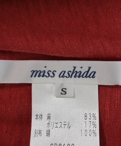 miss ashida（ミス　アシダ）Tシャツ・カットソー 赤 サイズ:S レディース/2200712230117