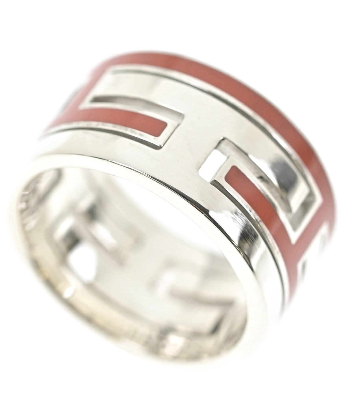 HERMES シルバー リング HERMES - HERMES Initial Ring 53 イニシャル リング シルバー