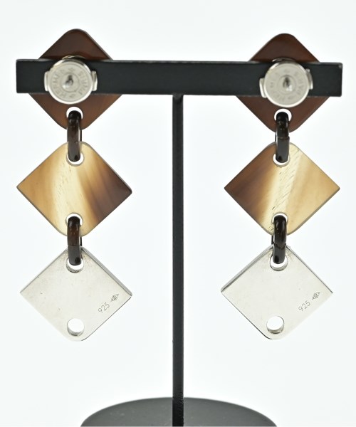 HERMES（エルメス）ピアス 茶 サイズ:- レディース/2200654620182