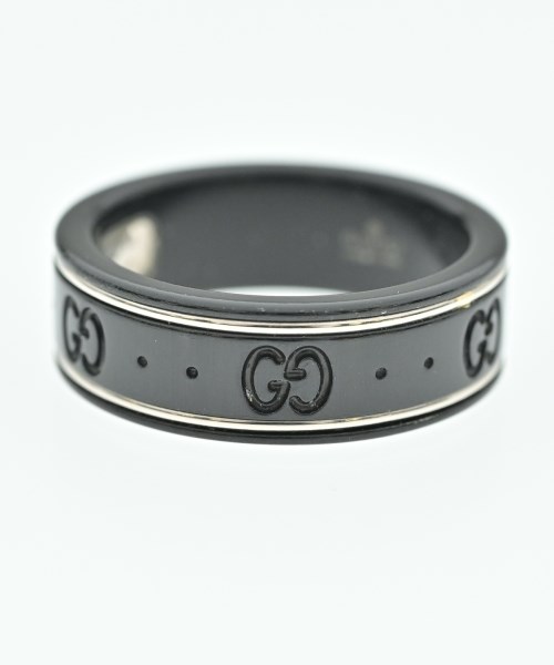 GUCCI（グッチ）リング 黒 サイズ:17 レディース/2200595125555