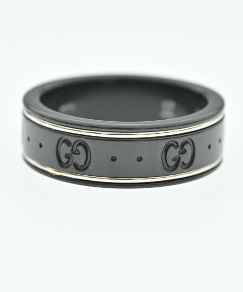 GUCCI（グッチ）リング 黒 サイズ:17 レディース/2200595125555