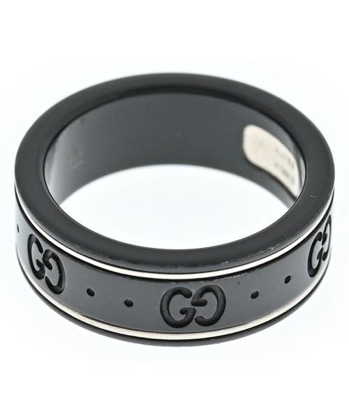 GUCCI（グッチ）リング 黒 サイズ:13 レディース/2200661575185