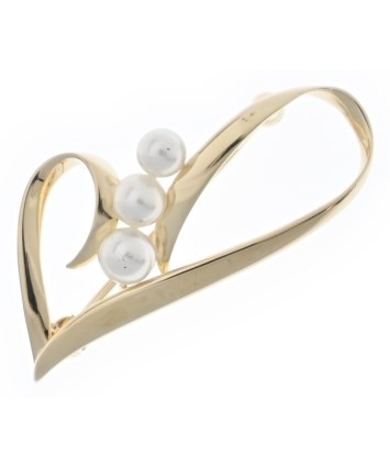 MIKIMOTO ミキモト パール　ブローチ　コサージュ　ゴールド　リーフ MIKIMOTO（ミキモト）ブローチ・コサージュ ゴールド サイズ