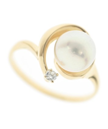 【TASAKI】タサキ　メレダイヤ　ホワイトゴールド　リング タサキ TASAKI パール デザインリング YG イエローゴールド 指輪