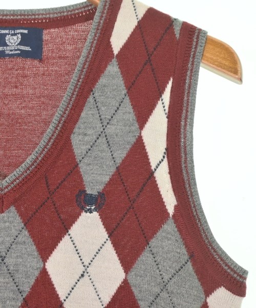 COMME CA COMMUNE（コムサコミューン）ベスト 赤 サイズ:M メンズ/2200664127046