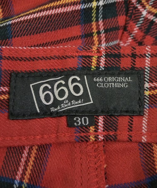 666（トリプルシックス）その他 赤 サイズ:30(M位) メンズ/2200646333403