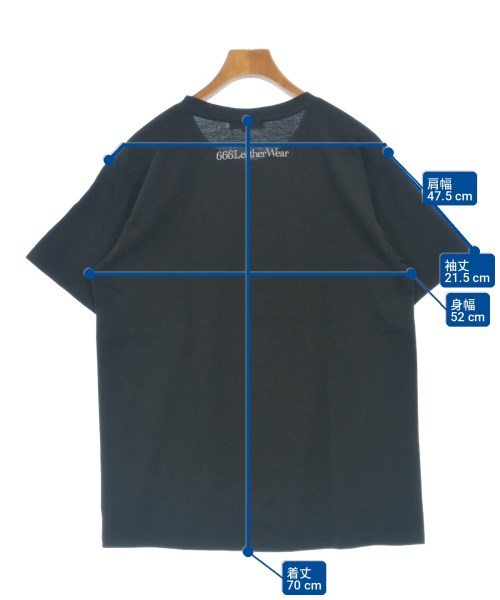 666（トリプルシックス）Tシャツ・カットソー 黒 サイズ:XL メンズ/2200715704011