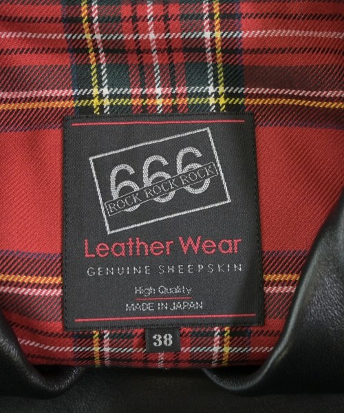 666（トリプルシックス）ライダース 黒 サイズ:38(M位) メンズ/2200663341085