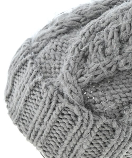 milsa（ミルサ）ニットキャップ・ビーニー グレー サイズ:56-58 レディース/2200631573098