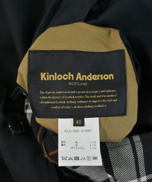 Kinloch Anderson（キンロックアンダーソン）ステンカラーコート 黒 サイズ:40(M位) メンズ/2200625350018