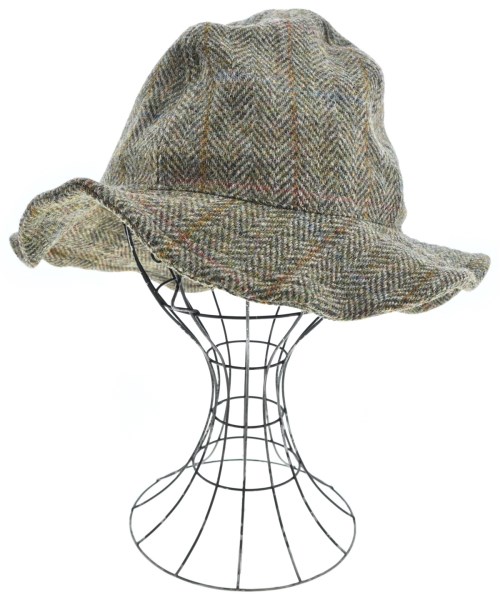 Harris Tweed (ハリスツイード)ハット 緑 サイズ:ONE/2200652442069