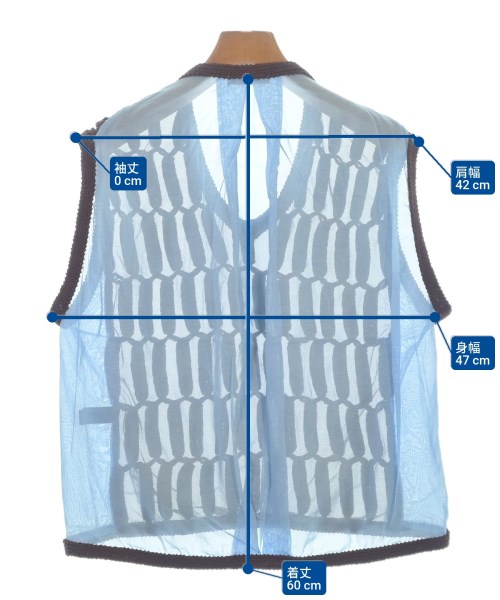 io yukomura Ta（イオユウコムラタ）ベスト/ノースリーブ 茶 サイズ:1(S位) レディース/2200651816014