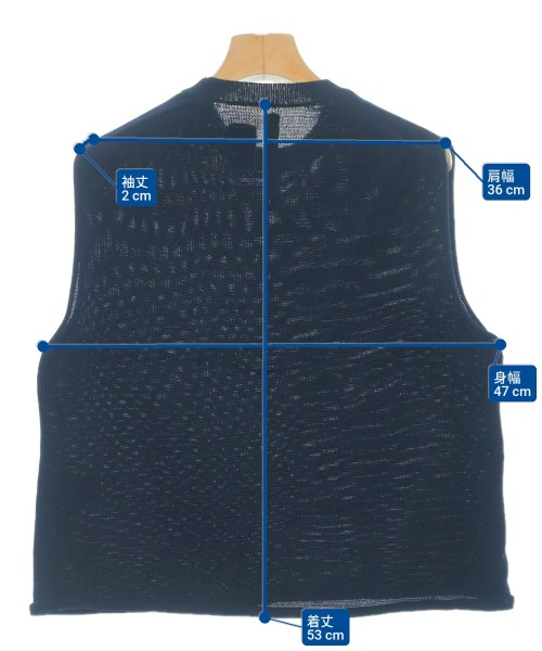 VAN DER STRAETE（ヴァンデルストラー）ベスト 紺 サイズ:S レディース/2200608464022