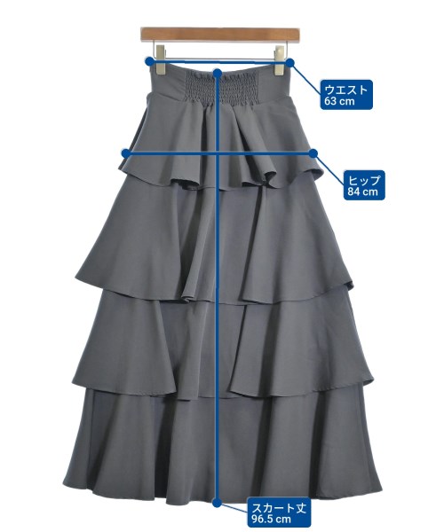 VIOLETTA（ヴィオレッタ）ロング・マキシ丈スカート グレー サイズ:M レディース/2200643259157