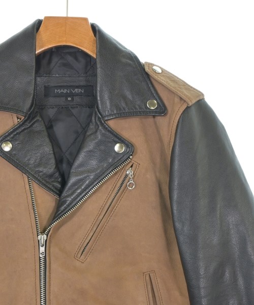 MAIN VEIN（メインベイン）ライダース 茶 サイズ:0(XS位) メンズ/2200672947049