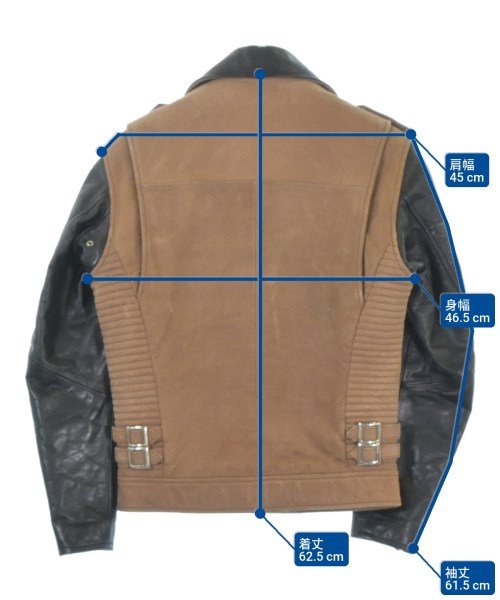 MAIN VEIN（メインベイン）ライダース 茶 サイズ:0(XS位) メンズ/2200672947049