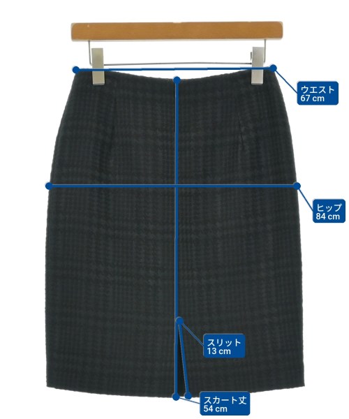 2e MUSEE D'UJI（ドゥーズィーエムミューゼドゥウジ）ひざ丈スカート 黒 サイズ:38(S位) レディース/2200636110113