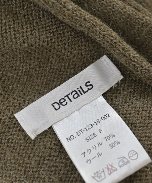Details（ディテールズ）マフラー カーキ サイズ:F メンズ/2200537225107