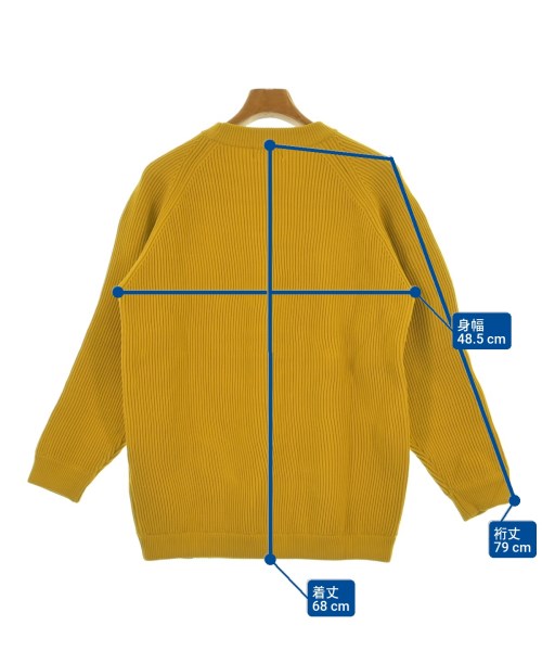 LISS（リス）ニット・セーター 黄 サイズ:1(S位) メンズ/2200613143011